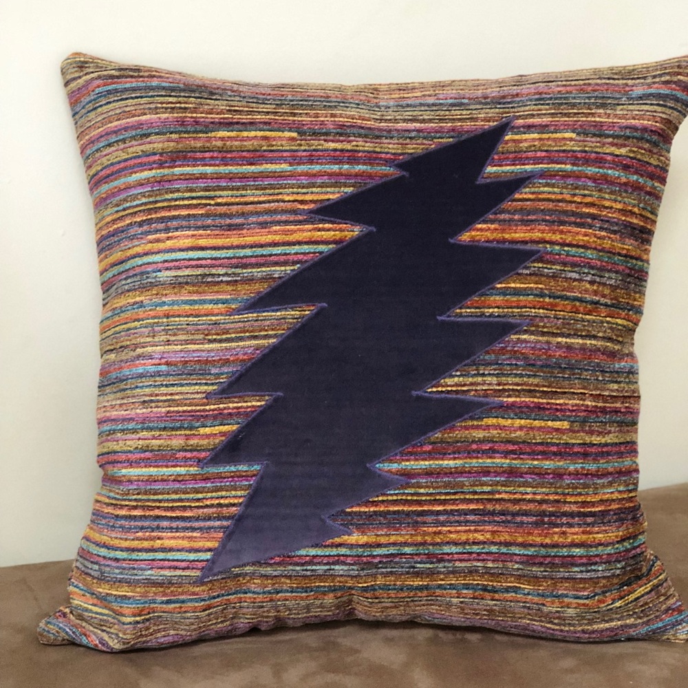⚡️Chenille Grateful Dead Bolt Pillows⚡️ - Picture 3 of 6